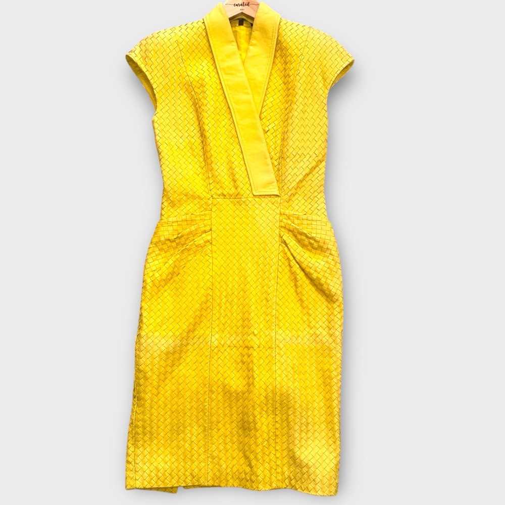 Bottega Veneta Vintage Intrecciato Leather Dress – Size IT 42